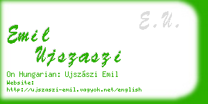 emil ujszaszi business card