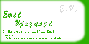 emil ujszaszi business card